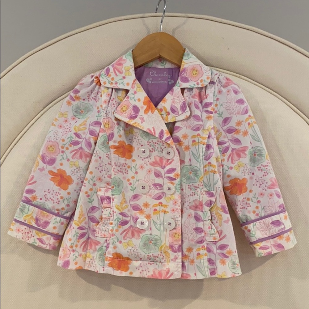 Toddler Girls “Cherokee” cotton pea coat.